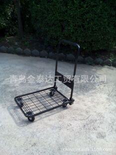 Supermarket shopping cart folding trolley small flatbed car mesh cart PH1550