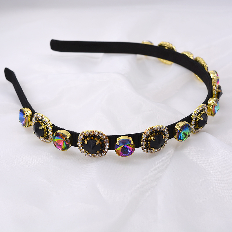 New Rhinestone Headband Headband Diamonds Korean Hair Accessories Pearl Baroque Hairpin display picture 4