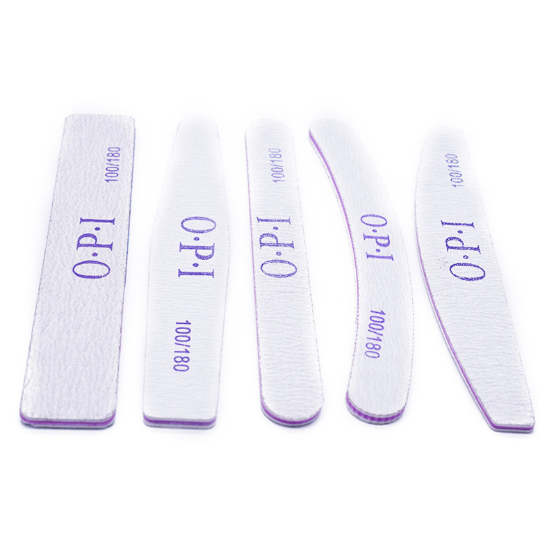 砂条灰指甲挫美甲工具 白圆形菱形弯形超耐磨修边修甲 双面指甲挫|ru