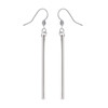 Long girl temperament French buckle metal rod geometric long pendant earrings manufacturer direct sales