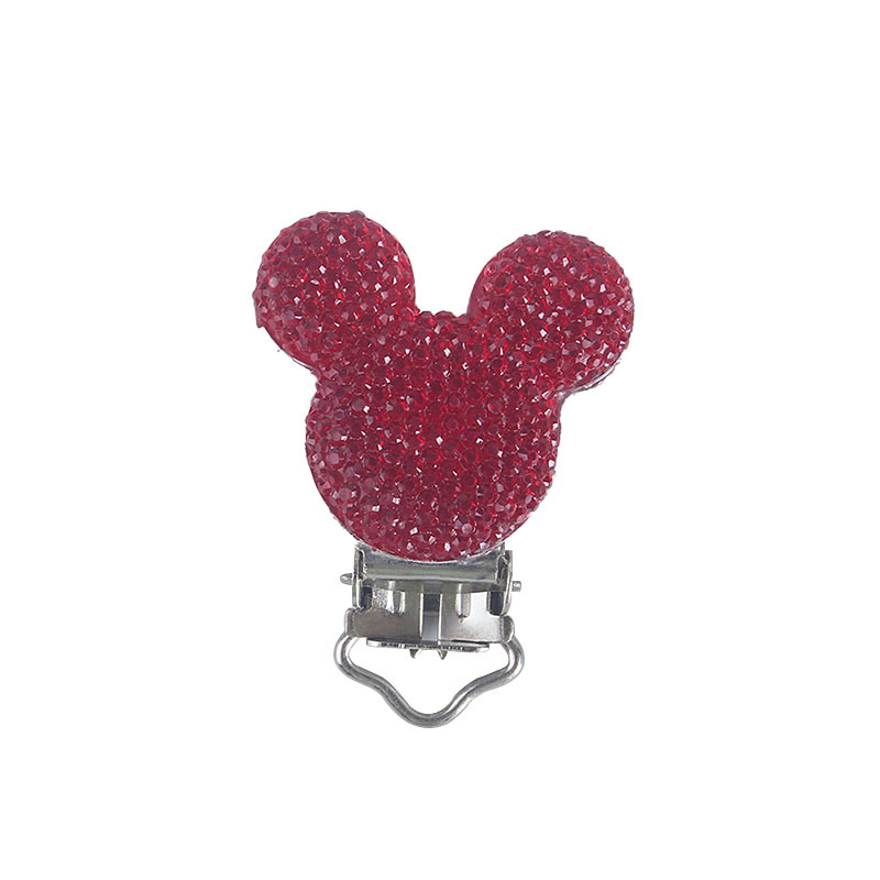 Suministros para bebés de dibujos animados animal chupete clip creativo DIY brillante clip de hierro chupete cadena accesorios de la joyería