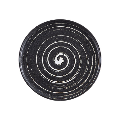 Cross-border Japanese sushi sashimi round plate commercial western steak plate roasted bird barbecue plate self-service black plate