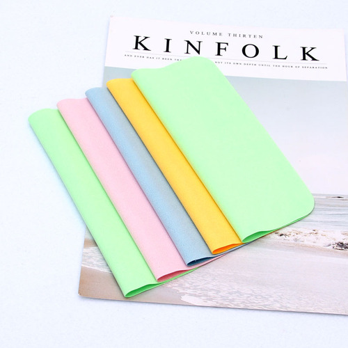 Lens cloth ultra-fine fiber suede screen cleaning cloth for computer and phone, multiple sizes and colors available for customization