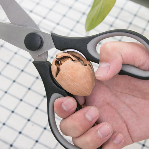 Cross-border Amazon kitchen scissors chicken bone cutter walnut clip stainless steel food kitchen handmade multi-purpose gardening