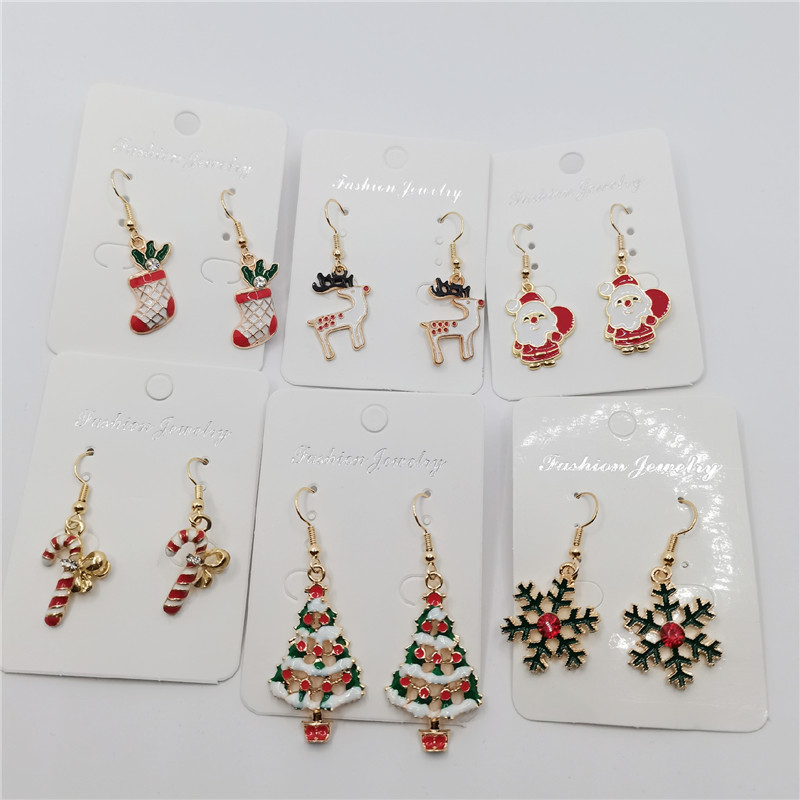 Earrings Classification Cartoon Style Geometric Alloy Plating Women's Earrings 1 Pair