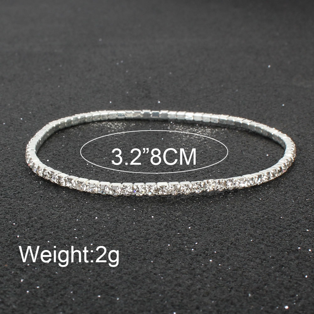 Mode Geometrisch Strass Eisen Diamant Keine Intarsien Frau Armbänder display picture 1