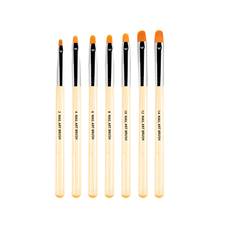 Suministro transfronterizo 7 log Rod fila de fototerapia de uñas pluma en forma de lengua cabeza redonda traje de pluma de fototerapia de uñas ventas directas de fábrica