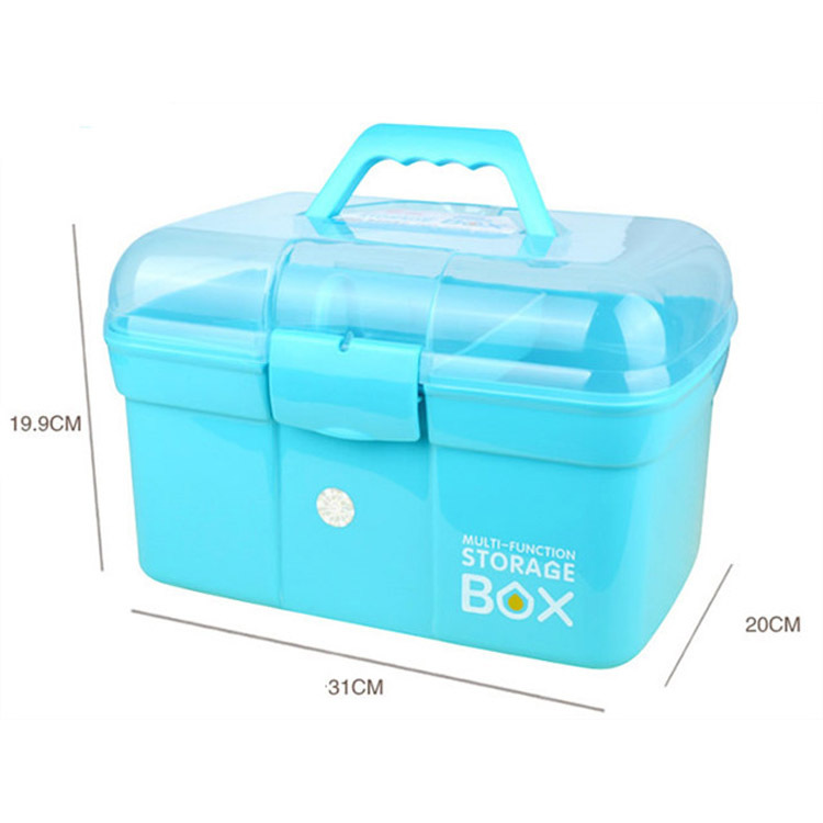 family double-deck medicine chest Portable portable Medicine chest household seal up High-capacity storage box originality medical box