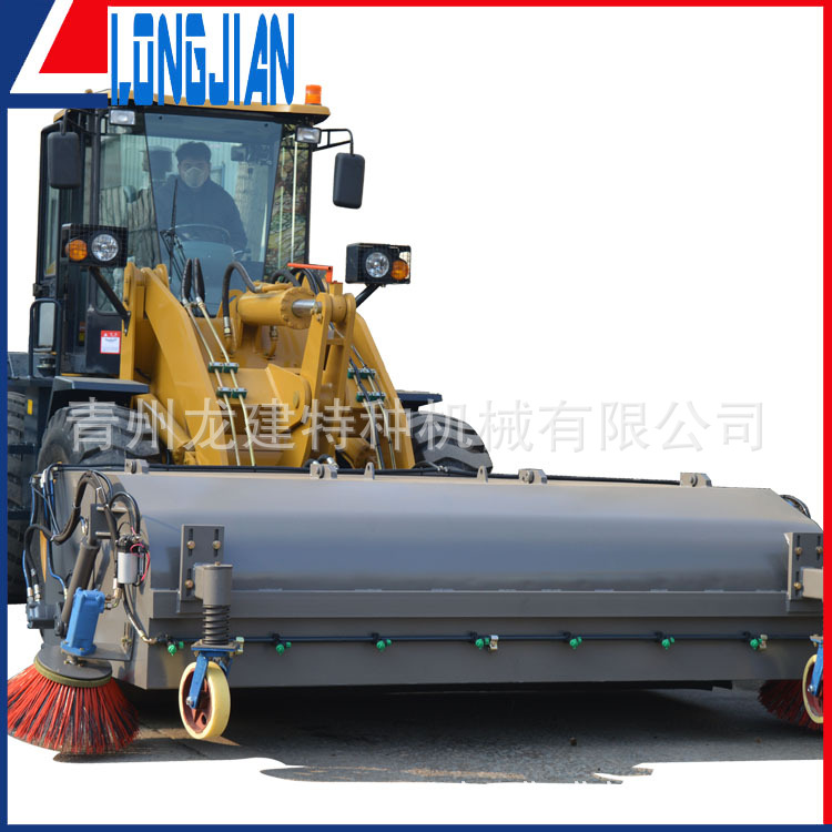 龙建现货清扫车 前后喷水降尘马路扫地机 一键启动操作简单扫路车