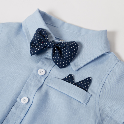 Newborn boy baby gentleman set crawling suit sleeper hat dress shirt bow tie belt diaper photo bag diaper suit British style