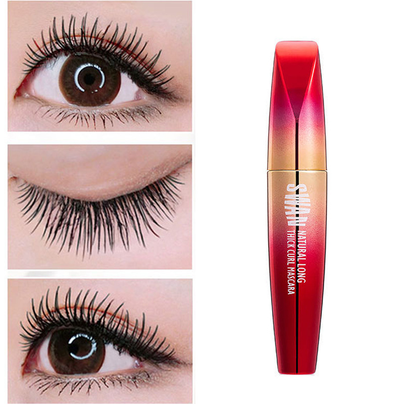 Die Meina Red Tube Swan Mascara Naturally Long Density, Quick-drying, Long Encryption, Waterproof, Sweatproof, Non-Smudged And Curled