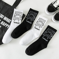 Sock Girl Ins Trend Hip-Hop Medium Calf Sports Korean Version Personality Street Long Socks Autumn/Winter Left and Right Feet Fashion Socks