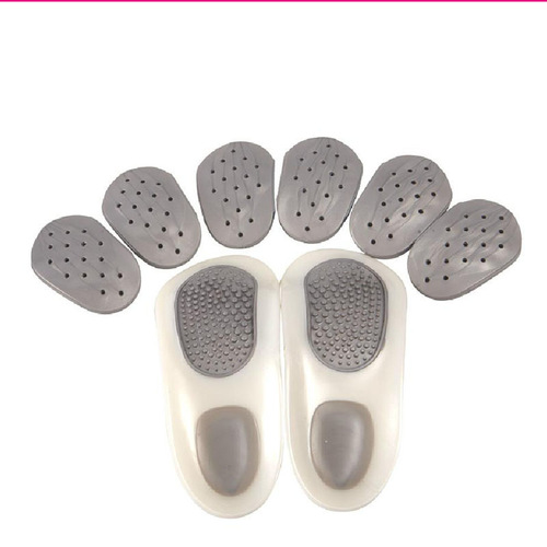 Arch pads, corrective insoles for internal and external splayed feet, bow x-leg flat foot insoles, rice silver posture correction