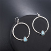 Retro turquoise universal earrings, European style, wholesale