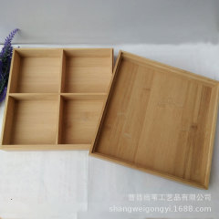 メーカー現物木箱和風料理皿包装箱月餅菓子乾燥果四六格実木竹箱卸売り