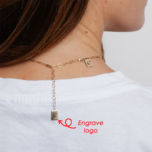 eManco supplies titanium steel tag jewelry accessories, engravable LOGO accessories, fashion DIY accessories wholesale