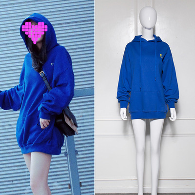 8201#薄款清倉款不退不換 楊冪明星同款=中長款衛衣