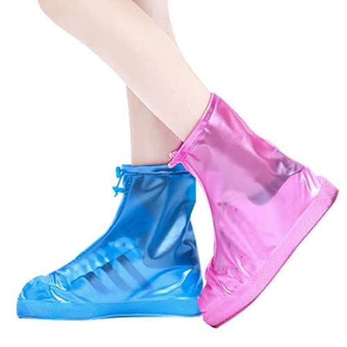 Adult Rain Boot Covers, Waterproof and Rain-Resistant, Silicone, Thick and Durable PVC Non Disposable Boot Covers for Outdoor Cycling