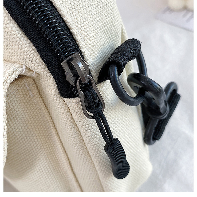 Korean version of Instagram, Japanese style Harajuku, cute and soft girl, with a unique vintage look, girl canvas single-shoulder small crossbody bag, female student undefined