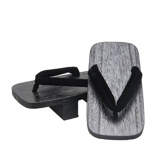 Two-toothed wooden clogs men's Japanese geta slippers Onmyoji Kikuchi COS high heel upgraded version solid color series