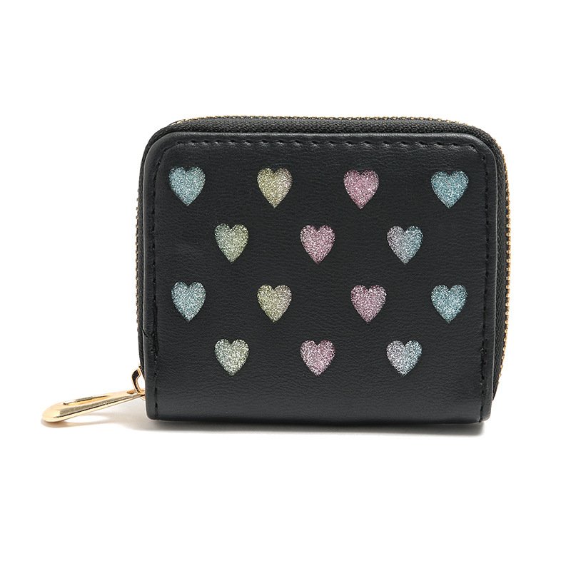 Korean Hollow Glitter Heart Coin Purse display picture 10