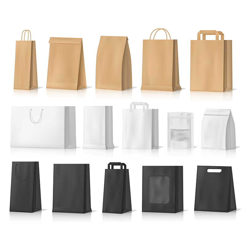 Customized kraft paper shopping bag for...