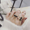 Arrow, set, fashionable universal ring, Korean style, new collection, 5 pieces, on index finger