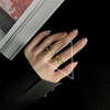 Golden retro advanced brand ring, European style, silver 925 sample, high-quality style, Korean style, simple and elegant design, on index finger