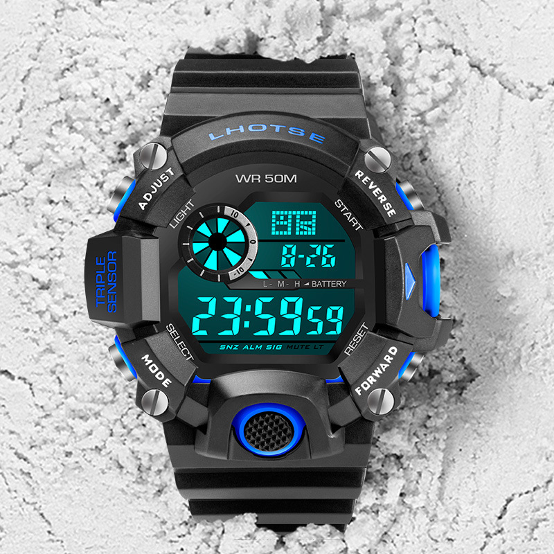 LHOTSE teen students children outdoor sports swimming waterproof electronic watch moments beautiful shake explosions