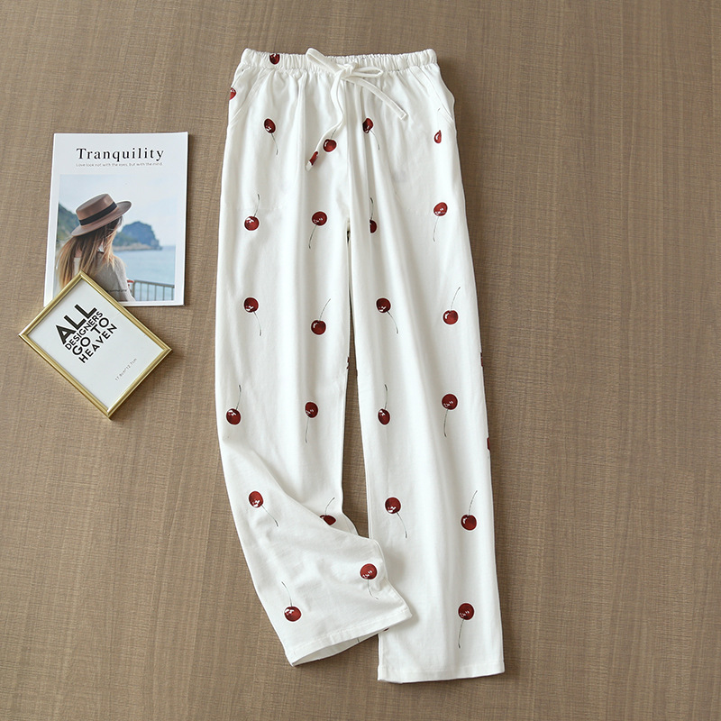 白いさくらんぼ純綿パンツ