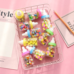 Children's Creative Milk Bottle Eraser Set Kindergarten Gift Fruit Cartoon Student Cute Colorful Eraser