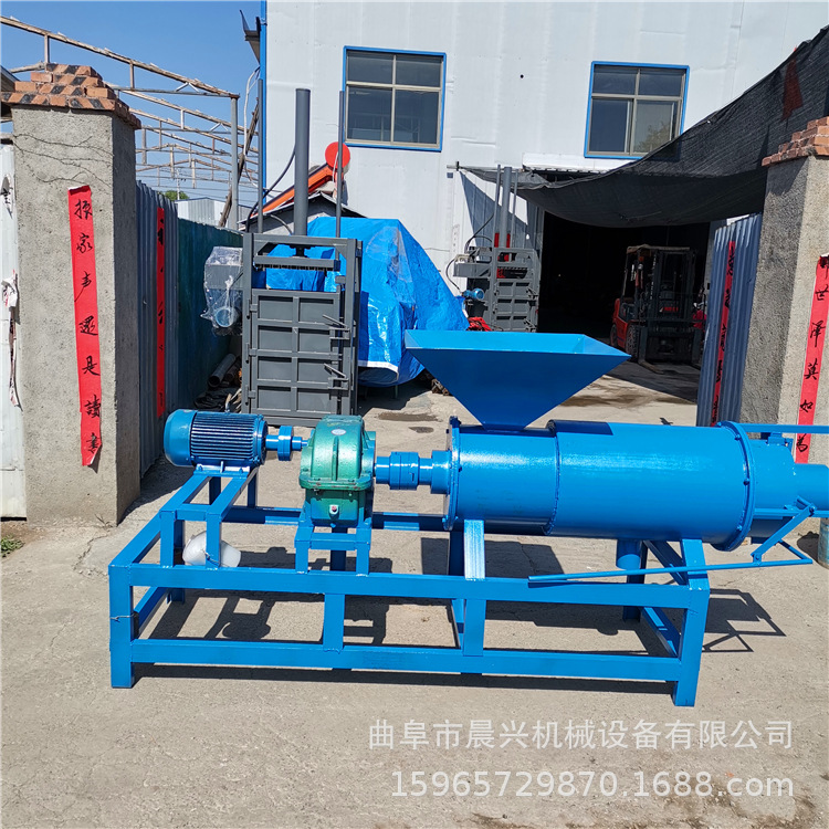 餐厨垃圾处理机厂家直销螺旋挤压式猪粪脱水机 牛粪干湿分离机