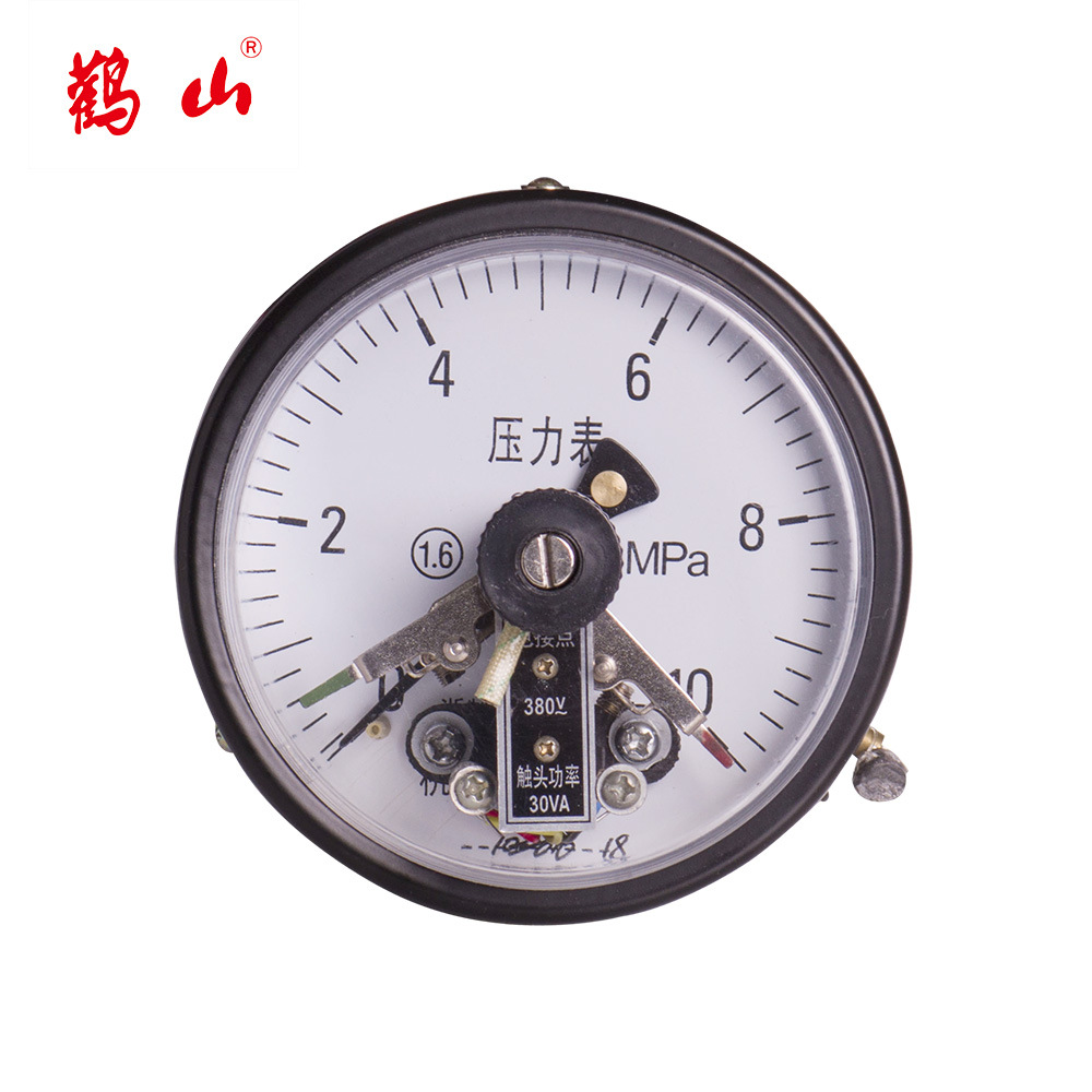 YXC100Z磁助式电接点压力表 轴向带边电接点表 鹳山 厂家直销