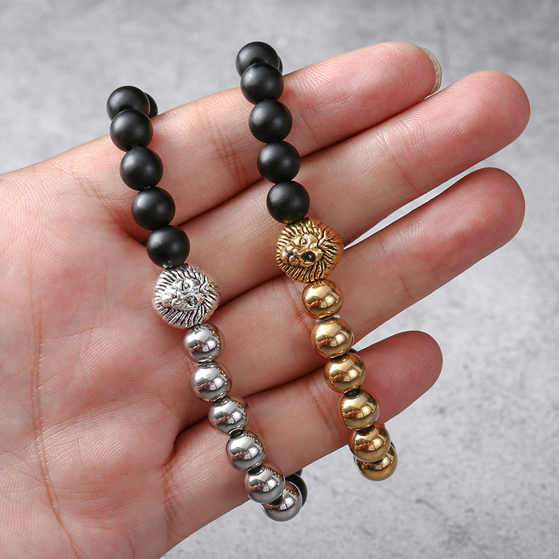 alloy lion head bead fashion bracelets jewelry wholesale Nihaojewelry
