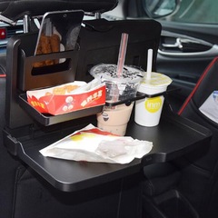 Car multi-function rear seat dining table fixed storage cup and water cup holder, foldable dining table for inside the car