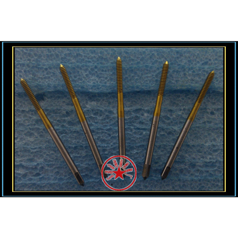 供应全磨制美制含钴镀钛涂层挤牙机用丝锥/丝攻UNC4-40