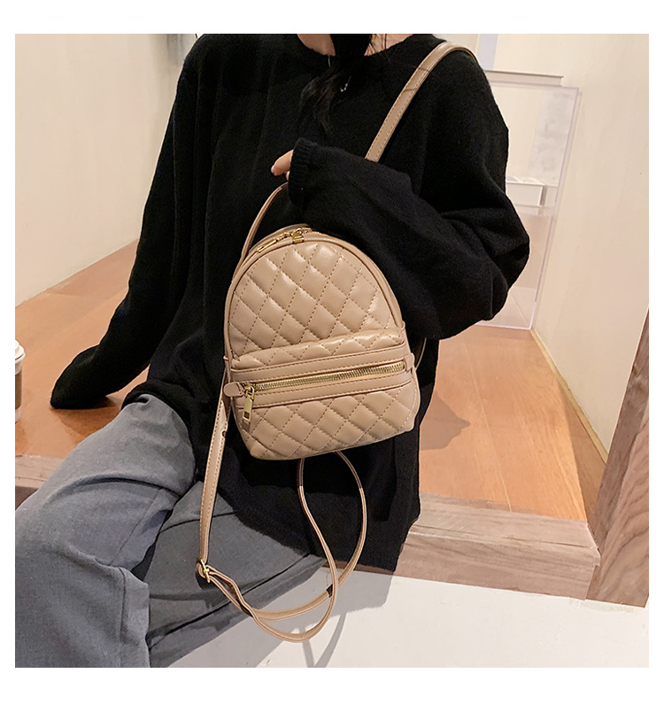 New Fashion All-match Texture Single-shoulder Messenger Multi-function Diamond Backpack display picture 11