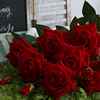 Manufactor wholesale Artificial Flower Feel rose Wedding celebration Home Furnishing decorate Artificial flower 2 rose Hand tied bouquet