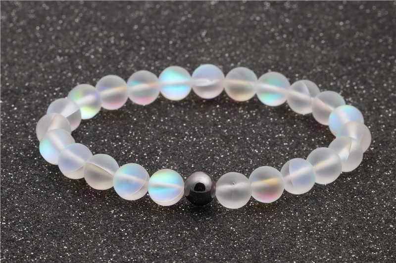 Pulsera Con Cuentas De Piedra Lunar display picture 2