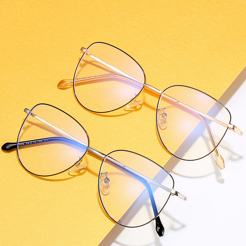 Radiation resistance glasses ins student Korean Edition black transparent Excessive Round face Trend Can be equipped with myopia