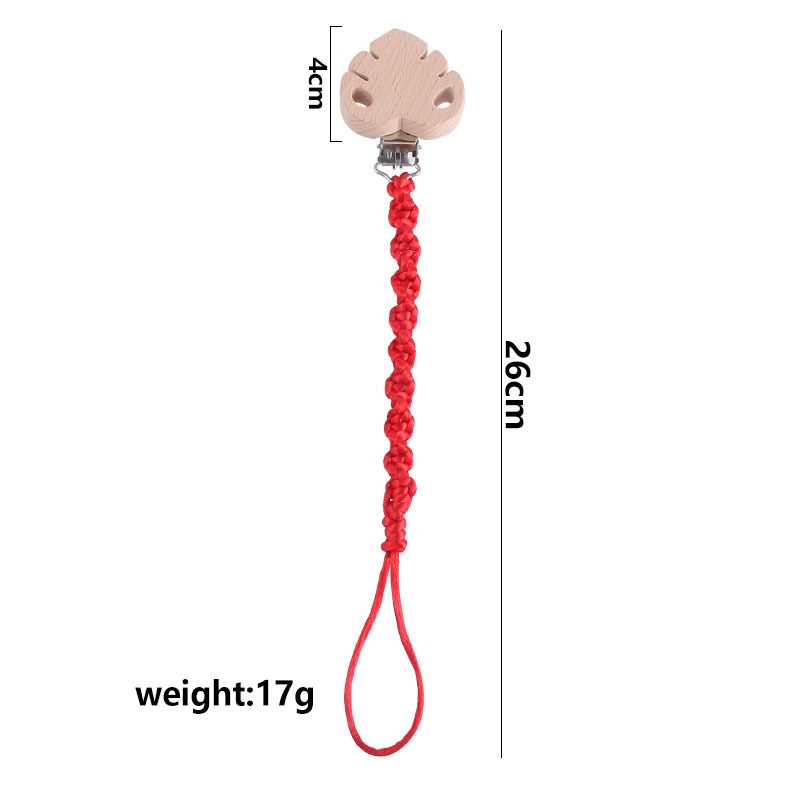 Nueva haya de dibujos animados animal chupete clip DIY bebé creativo hecho a mano tejido chupete cadena pezón cuerda