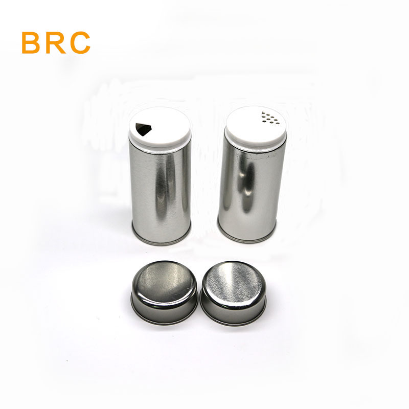 厂家直销外贸品质调味罐铁罐 小号塑料盖多孔防潮调味品罐 圆形