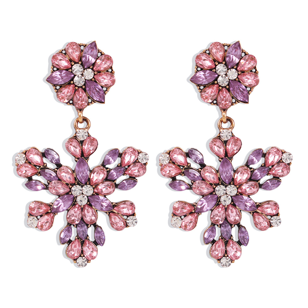Colorful Flower Retro Earrings display picture 3
