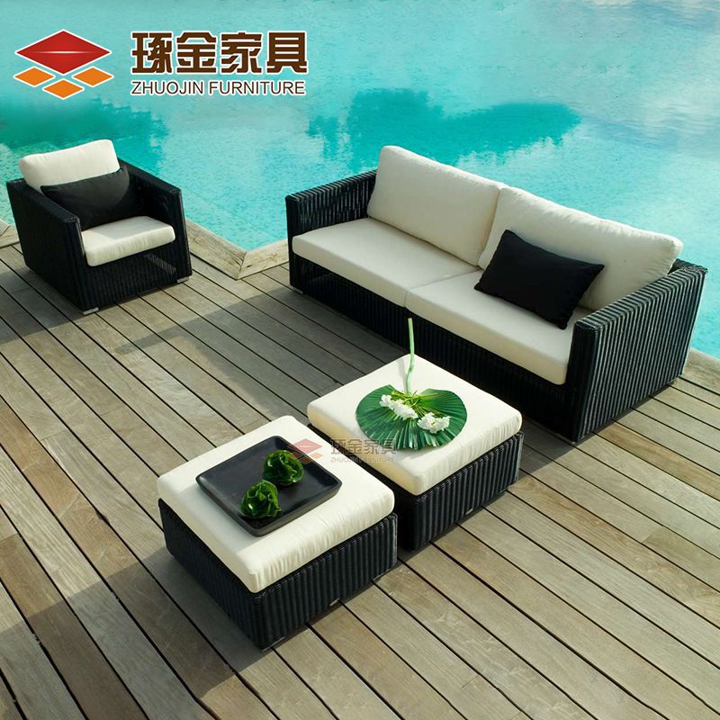 Outdoor Wicker Sofa Set, Hotel Balcony Outdoor Nordic Leisure Sofa Sunshade Woven Furniture, Wholesale Available