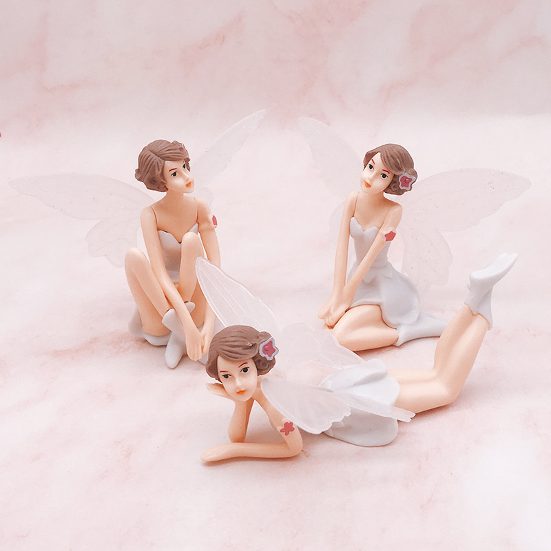 花仙子網紅蛋糕裝飾滿天星皇冠羽毛精靈少女仙女生日插件蛋糕擺件