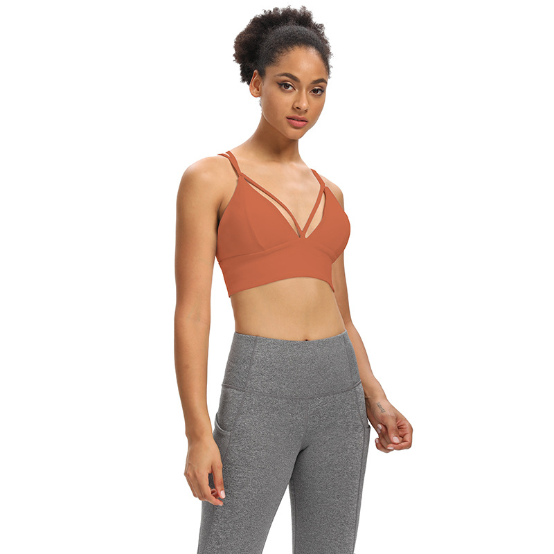 一件代發(fā)lulu同款瑜伽健身內(nèi)衣交叉舒適高強度跨境新款運動內(nèi)衣