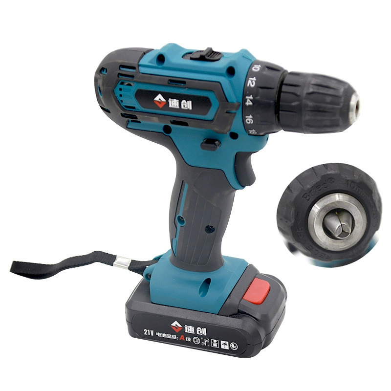 Бытовая многофункциональная Аккумуляторная дрель 21 В электрическая отвертка аккумуляторная ручная дрель литиевая батарея пистолет электрическая дрель