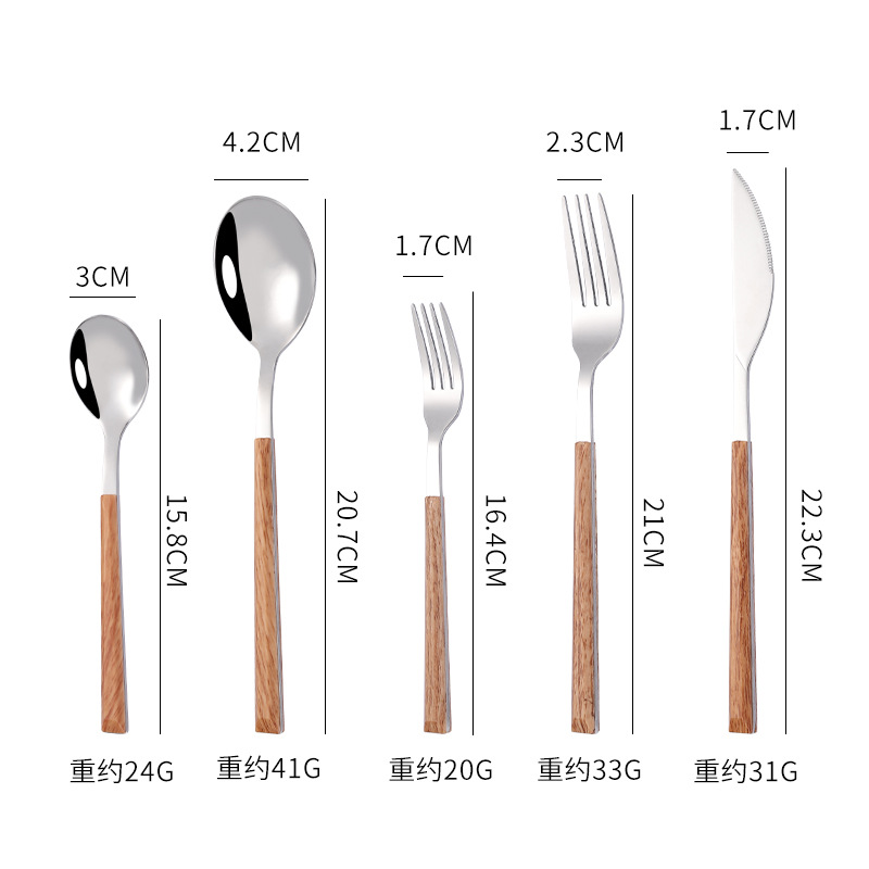 Conjunto de cinco piezas de grano de madera de imitación