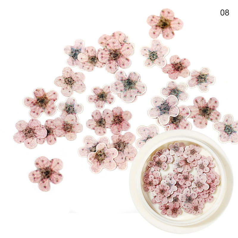 Joyas de manicura de la princesa inswind coloridas flores y hojas pájaros mariposas primavera serie de pulpa de madera parche de manicura