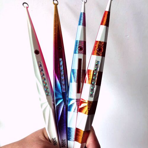 South Oil Sea Fishing Iron Plate Bait Fast Sinking Glow-in-the-Dark 100g-600g Deep Sea Boat Fishing Slow Swing Lure Factory Wholesale